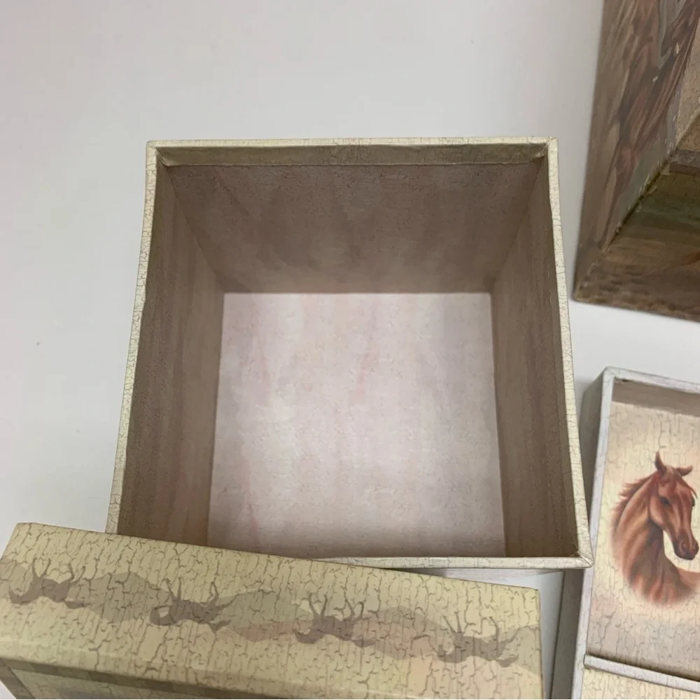 Wild Horses Jewelry Trinket Decorative Storage Box Set - Picture 11 of 14